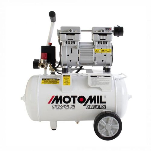 Compressor Odontológico 24L 5 pés 120Lbs 1HP CMS 5,0/24BR 127V Motomil