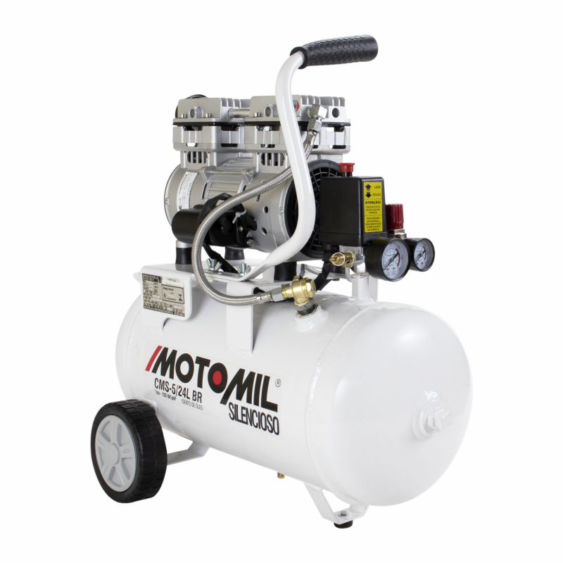 Compressor-Odontologico-24L-5-pes-120Lbs-1HP-CMS-50-24BR-127V-Motomil