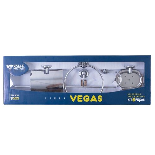 Kit Acessórios para Fixar Inox Vegas com 5 peças Cromado