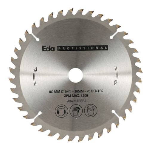 Disco de Serra Circular 7.1/4"  185x20mm 40 Dentes EDA