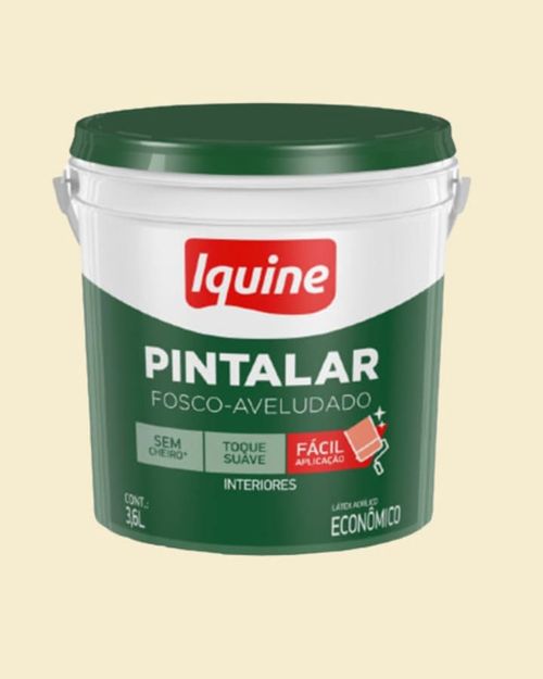 Tinta Econômica Acrílica Fosco Pintalar Palha 3,6L Iquine