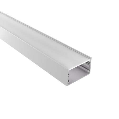 Perfil Sobrepor 50mm em Alumínio Branco com 2m para Fita LED