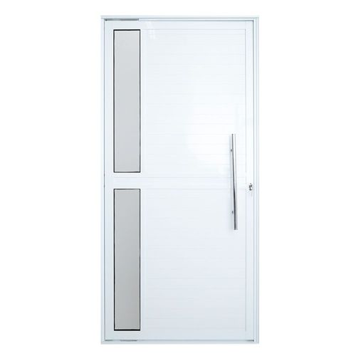 Porta Pivotante Seteira Premium Alumínio Branco Esquerda 210x100cm