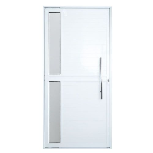 Porta Pivotante Seteira Premium Alumínio Branco Esquerda 210x120cm