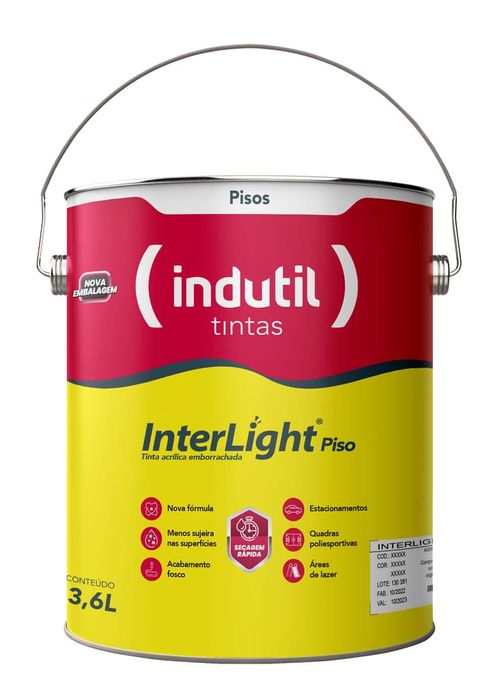 Tinta Premium Acrílica Fosco Interlight Piso Demarcação Branco 3,6L