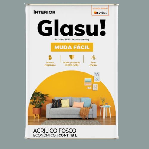 Tinta Econômica Acrílica Fosco Glasu Verde Mineral 18L Suvinil