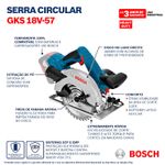 Serra-Circular-6.1-2---165mm--18V-sem-Bateria-GKS-18V-57-Bosch