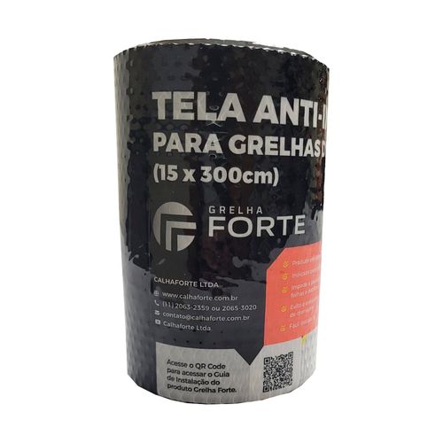 Tela para Grelha de Chão Anti Inseto Alumínio 15cm 3m Calhaforte