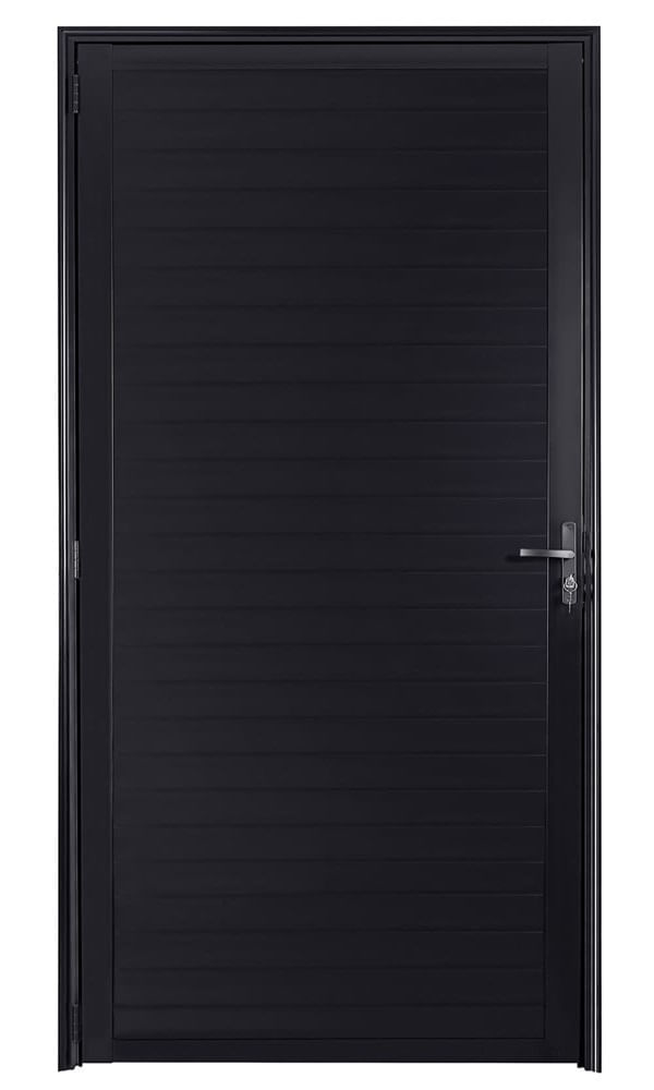 Porta-Lambril-sem-Puxador-Aluminio-Preto-Esquerdo-Standard-210x80cm