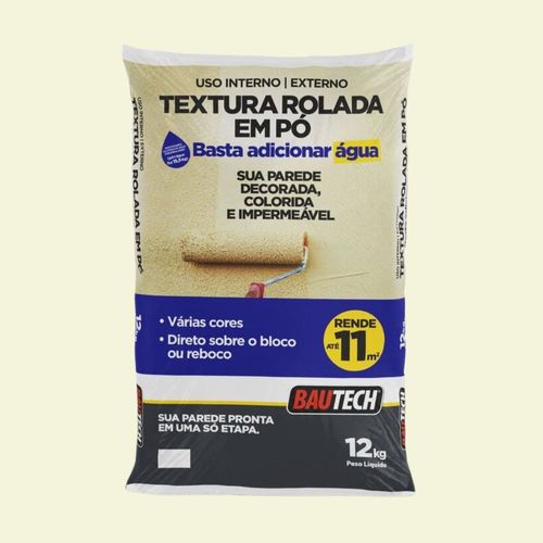 Textura Rústica em Pó Branco Saco 12Kg Bautech