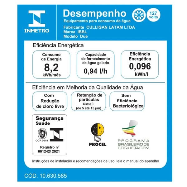 Purificador-de-Agua-Refrigerado-Due-Preto-127V-IBBL