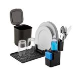 Kit-Escorredor-para-Cozinha-com-Porta-Detergente-e-Lixeira-25L-Preto