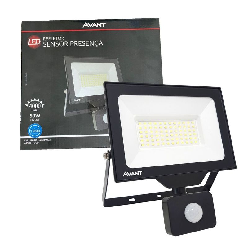 Refletor-de-Led-com-sensort-de-presenca-IP66-50w-Luz-Branca-Bivolt