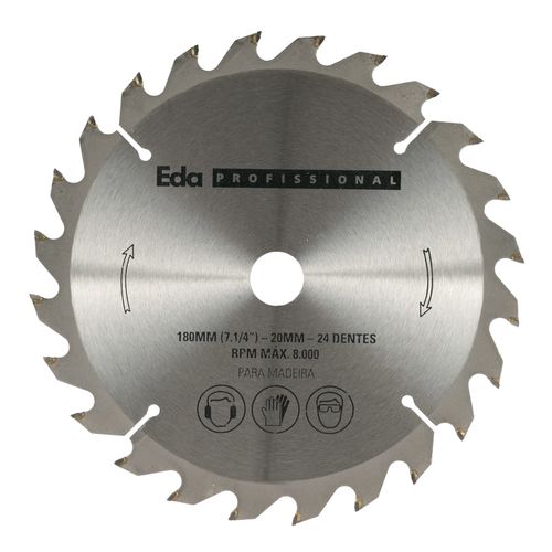 Disco de Serra Circular 7.1/4"  185x20mm 24 Dentes EDA