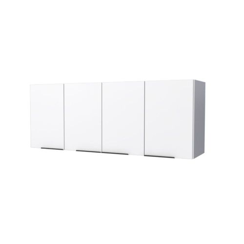 Armário Aéreo para Cozinha Cisne 145x37x56cm MDP/MDF Branco