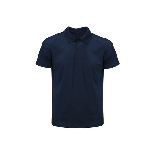 Camiseta Polo Poliéster Azul Manga Curta Tam G Amalfis