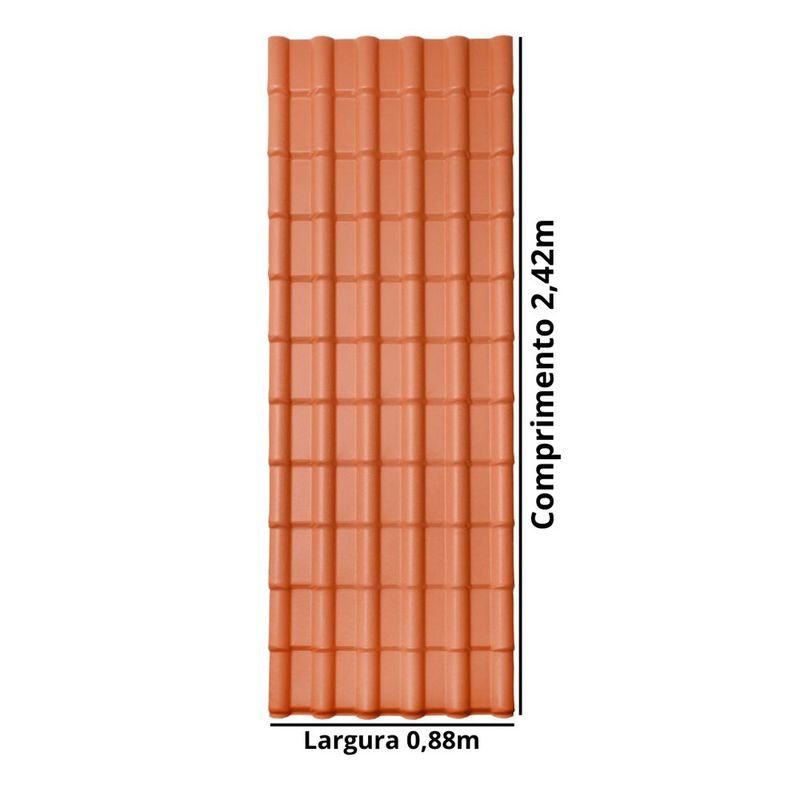 Telha-PVC-Plan-Terracota-242x86cm-Lux-Telhas