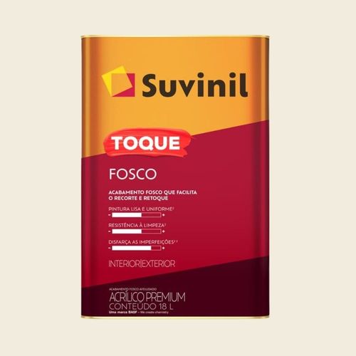 Tinta Premium Acrílica Fosco Toque Branco 18L Suvinil