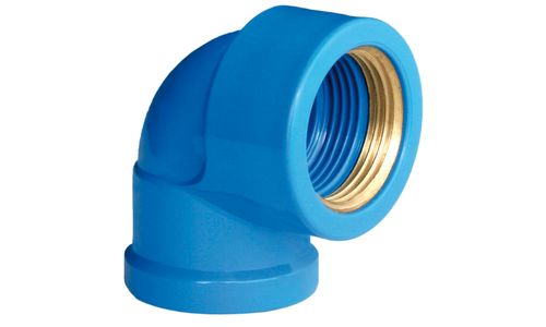 Joelho 90 Soldável com Bucha de Latão Azul PVC 25mm x 1/2" Plastilit