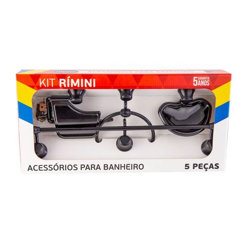 Kit Acessórios para Fixar ABS Rimini com 5 peças Preto