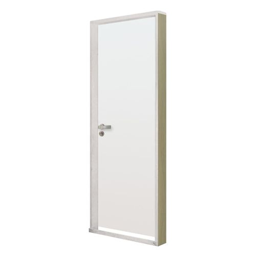 Kit Porta Lisa Colméia Branco Batente MDF Regulável Direito 215x94cm