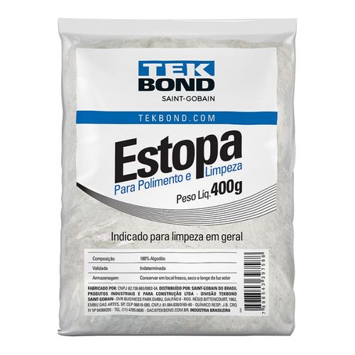 Estopa para Polimento e Limpeza 400g Tekbond