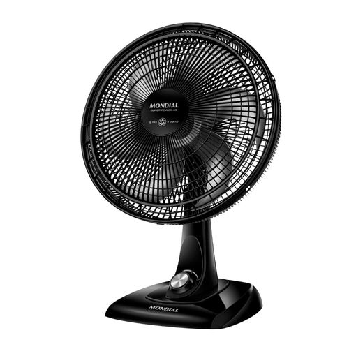 Ventilador de Mesa Super Power Preto com 6 Pás 40cm 60w 220V