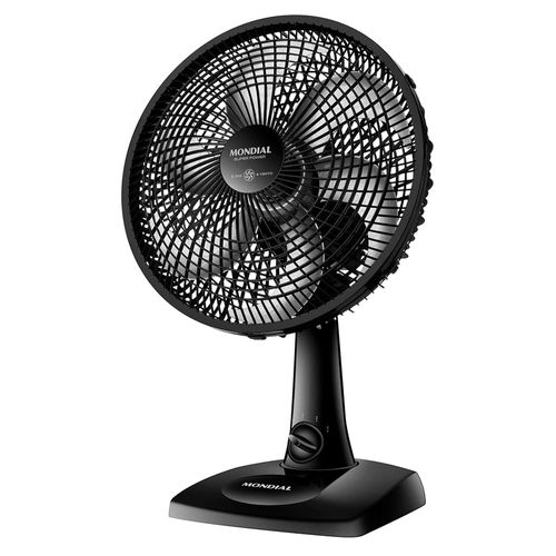 Ventilador de Mesa Super Power Preto com 6 Pás 30cm 60w 127V