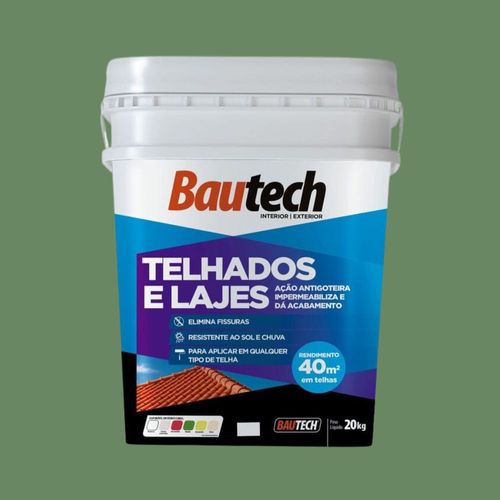 Tinta Acrílica Telhados e Lajes Verde 20Kg Bautech