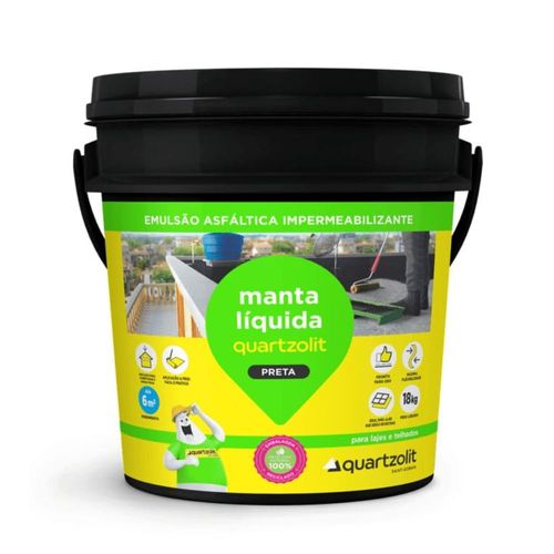 Manta Líquida Preta 18kg Quartzolit