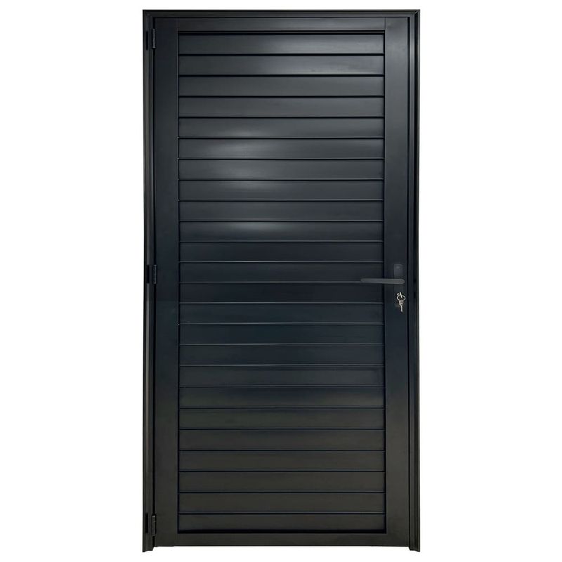 Porta-Laminada-Fechada-Aluminio-Preto-Direito-Standard-210x90cm