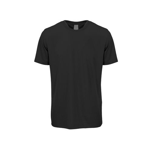 Camiseta Poliéster Gola Redonda Manga Curta Preto Tamanho XG Amalfis