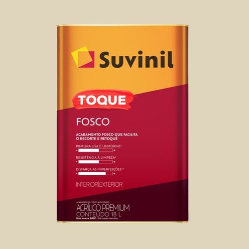 Tinta Premium Acrílica Fosco Toque Palha 18L Suvinil