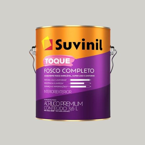 Tinta Premium Acrílica Toque Fosco Completo Crômio 3,6L Suvinil