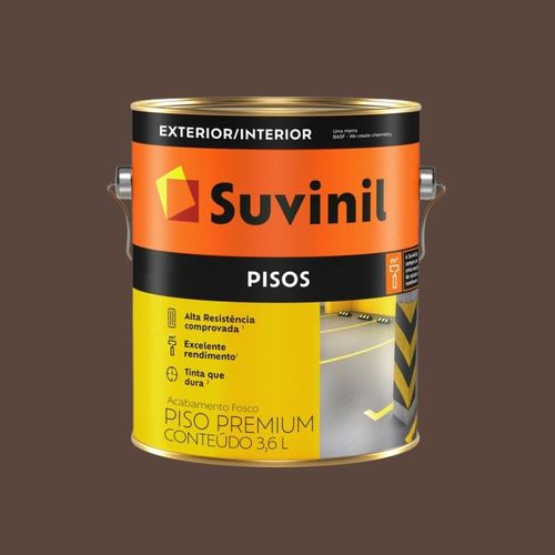 Tinta Premium Acrílica Fosco Piso Marrom 3,6L Suvinil