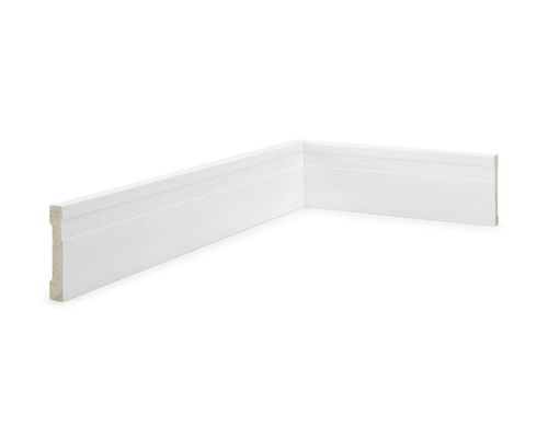 Rodapé Poliestireno Slim Frisado Branco 7x240cm