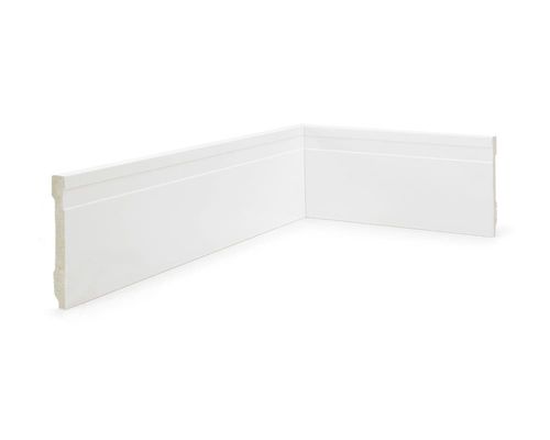 Rodapé Poliestireno Slim Frisado Branco 10x240cm