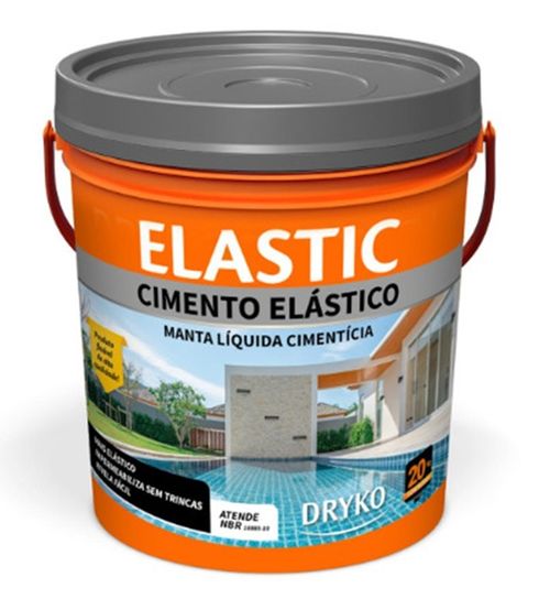 Manta Líquida Acrílica Cimentícia Cinza Drykoelastic 20kg Dryko