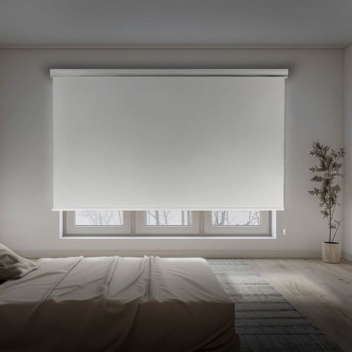 Cortina Persiana Rolô Blackout Branco 180x140cm