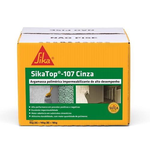 Impermeabilizante SikaTop-107 Argamassa Polimérica Cinza 18kg Sika