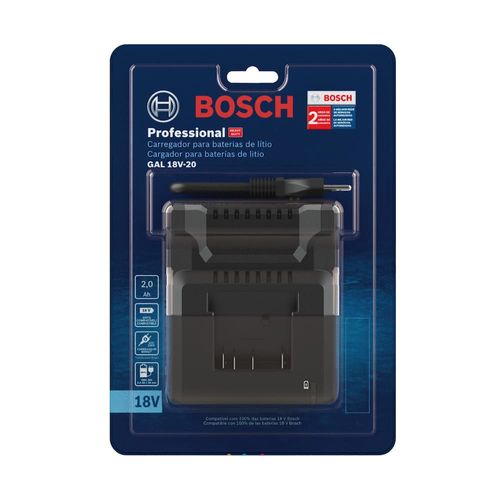 Carregador de Bateria Íons de Lítio 18V 2.0Ah GAL 18V-20 Bosch