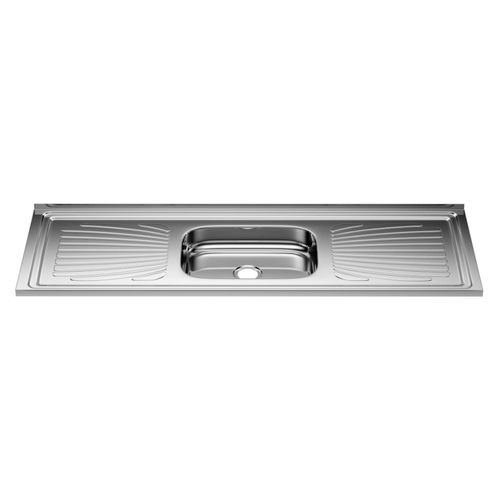 Pia para Cozinha Aço Inox 150x55cm com Cuba Central