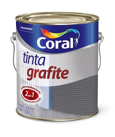 Esmalte Premium Sintético Fosco Grafite Cinza Escuro 3,6L Coral