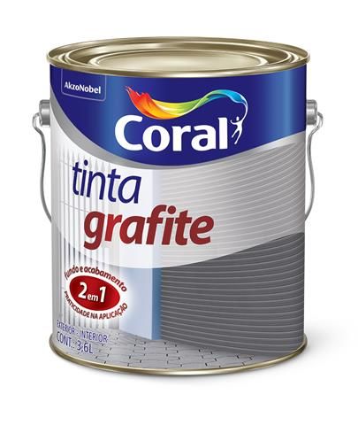 Esmalte Premium Sintético Fosco Grafite Cinza Claro 3,6L Coral