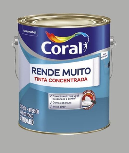 Tinta Standard Acrílica Fosco Rende Muito Tubarão Branco 3,2L Coral