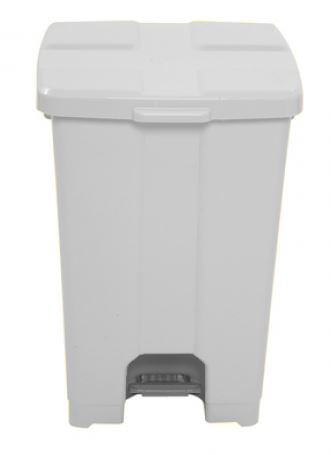 Lixeira Quadrada com Pedal Branco 60L Jsn