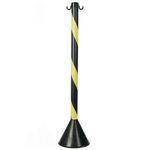 Pedestal-para-Corrente-90cm-Pvc-Preto-e-Amarelo