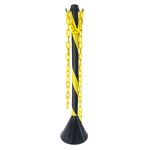 Pedestal-para-Corrente-90cm-Pvc-Preto-e-Amarelo