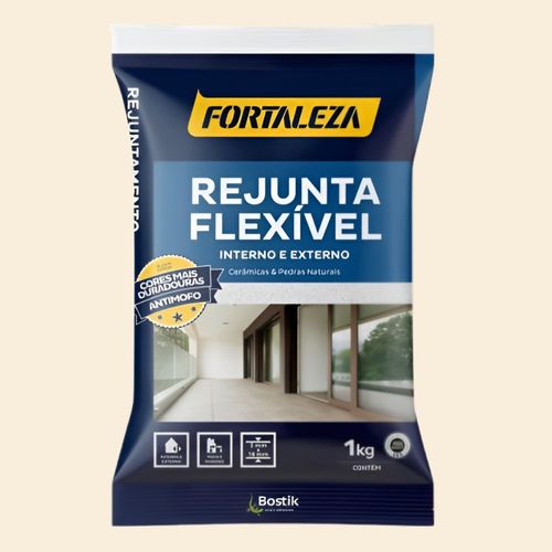 Rejunte Flexível Cerâmica Creme 1kg Fortaleza