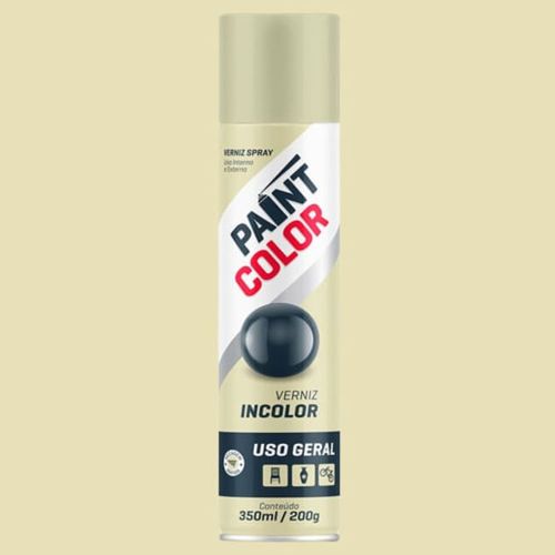 Tinta Spray Uso Geral Verniz Incolor 350ml Paintcolor